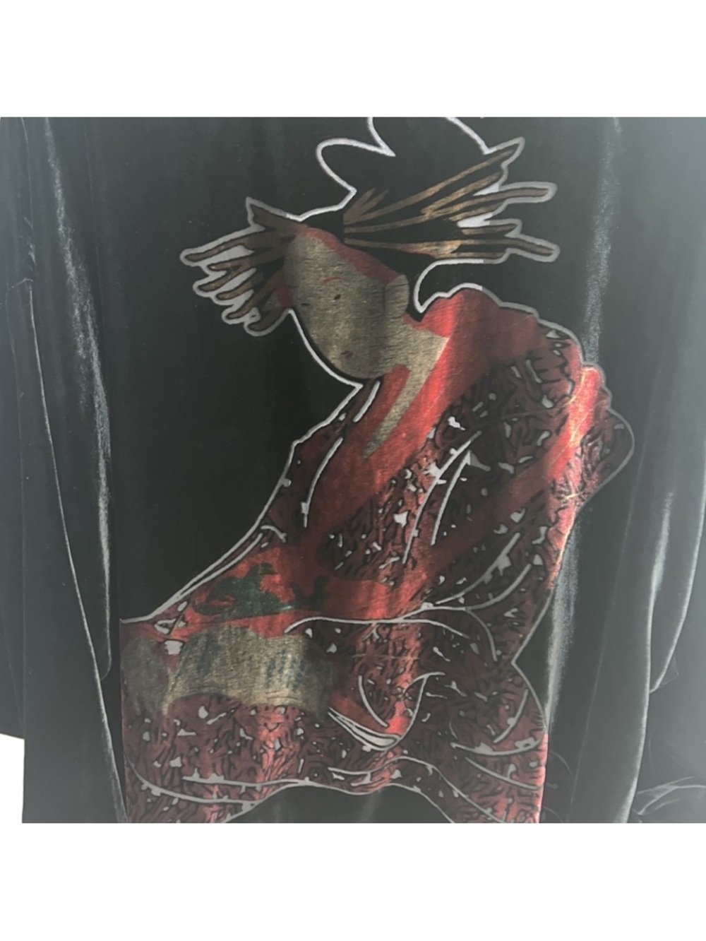 Chico’s Design Geisha velvet open cardigan